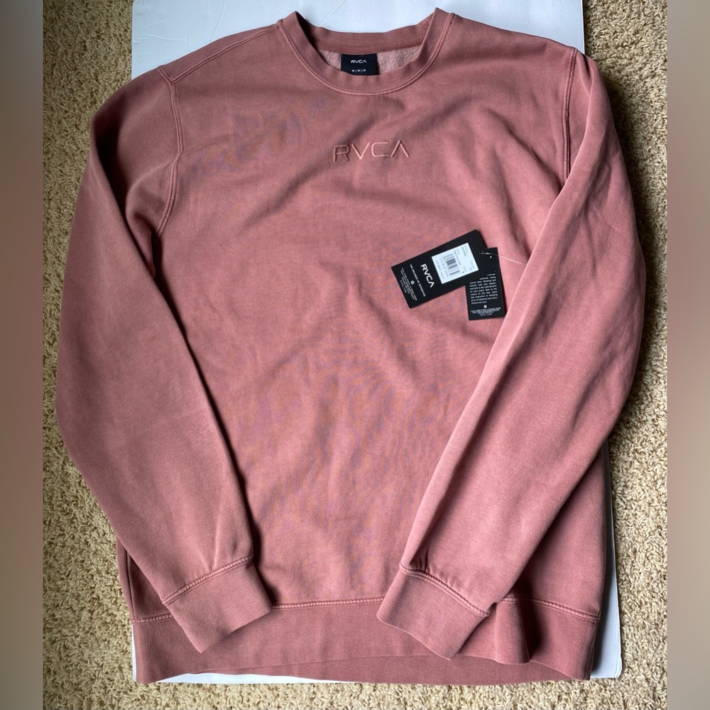 RVCA Fleece Crew Sweatshirt Mens Medium New